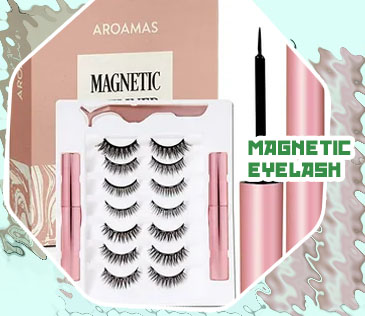 Magnetic eyelashes and eyeliner
