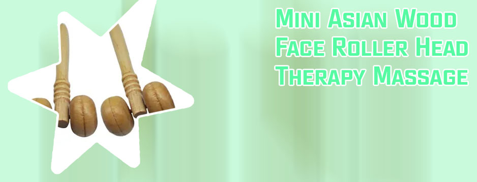 Wooden massage roller for face