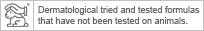 Dermatological tried and tested formulas that have not been tested on animals